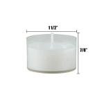 Stonebriar 96 Count White Unscented Smokeless Long Burning Clear Cup Tea Light Candles with 6 to 7 Hour Burn Time