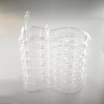 Artliving Clear Teacups and Saucer Display Easel Stand Holder,set of 6