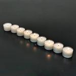 Stonebriar 96 Count White Unscented Smokeless Long Burning Clear Cup Tea Light Candles with 6 to 7 Hour Burn Time