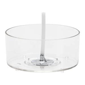 CandMak Tea Light Candle Cups, 50pcs Clear Polycarbonate Plastic Empty TeaLight Mold Tin Container with 50pcs TeaLight Candle Wicks (Circle)