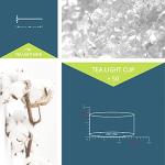 CandMak Tea Light Candle Cups, 50pcs Clear Polycarbonate Plastic Empty TeaLight Mold Tin Container with 50pcs TeaLight Candle Wicks (Circle)