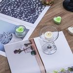 CandMak Tea Light Candle Cups, 50pcs Clear Polycarbonate Plastic Empty TeaLight Mold Tin Container with 50pcs TeaLight Candle Wicks (Circle)