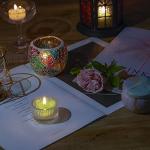 CandMak Tea Light Candle Cups, 50pcs Clear Polycarbonate Plastic Empty TeaLight Mold Tin Container with 50pcs TeaLight Candle Wicks (Circle)