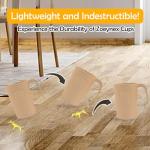 zoeynex Reusable Plastic Cups (12 oz) - Set of 4 | Unbreakable Plastic Coffee Mugs with Handles | Dishwasher and Microwave Safe | BPA Free & Eco-Friendly | Ideal Drinking Cups for Kitchen