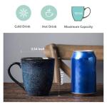 vicrays Coffee Mug Set, 12 Ounce, Set of 6, Ceramic Mug for Men, Women, Unique Glazed Mugs with Handle for Coffee, Tea, Milk, Cocoa, Cereal(blue)