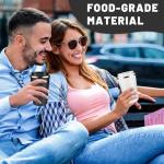 DUBUXW Insulated Coffee Tumblers with Flip Lid 12oz / 17oz, Stainless Steel Travel Coffee Mug Leak Proof, Vacuum Insulated Coffee Mug Reusable Cup, Keeps Cold and Hot for Coffee Tea