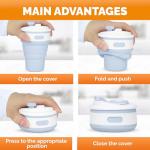 2-Pack Collapsible Coffee Cup Reusable – 12oz Leakproof Travel Coffee Mug, Silicone, Foldable & Portable for Hiking, Camping, Office | Lightweight, Heat-Resistant, Easy to Clean, Outdoor & Travel Cup