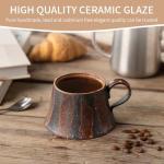 Handmade Ceramic Coffee Mug, 5.5 ounces Pottery Coffee Mugs, Handmade Kiln Glazed Coffee Mug,Unique Uneven Surface Tea cup for Office and Home, Microwave and Dishwasher Safe, Gifts for Women & Men