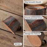 Handmade Ceramic Coffee Mug, 5.5 ounces Pottery Coffee Mugs, Handmade Kiln Glazed Coffee Mug,Unique Uneven Surface Tea cup for Office and Home, Microwave and Dishwasher Safe, Gifts for Women & Men