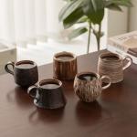 Handmade Ceramic Coffee Mug, 5.5 ounces Pottery Coffee Mugs, Handmade Kiln Glazed Coffee Mug,Unique Uneven Surface Tea cup for Office and Home, Microwave and Dishwasher Safe, Gifts for Women & Men