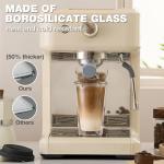 Qipecedm 2 Packs Double Walled Glass Coffee Mugs with Silicone Lids, 12 OZ Reusable Glass Coffee Cups, Insulated Coffee Mugs, Cappuccino,Tea,Latte,Iced Coffee Cups, Glass Travel Mug, Heat Resistant