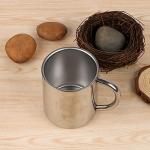 CABAX 7oz / 210ml Mug, Double Walled Coffee Mug with Handle, Stainless Steel Shatterproof Tea Cups for Kids Camping Mugs, Pack of 1