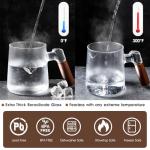 Glass Tea Cup with Infuser and Lid, Tea Mug with Tea Infuser for Loose Leaf Tea, 18.6oz/550ml, Microwave & Dishwasher Safe Gift for Family