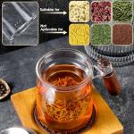 Glass Tea Cup with Infuser and Lid, Tea Mug with Tea Infuser for Loose Leaf Tea, 18.6oz/550ml, Microwave & Dishwasher Safe Gift for Family