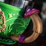 Pacific Giftware Mushroom Tea Cup 8 Floz Resin Mug with Stainless Steel Forest Design Perfect for Tea and Coffee Ideal Gift for Nature Lovers Home and Fantasy Decor