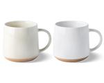 GBHOME Ceramic Coffee Mugs Set of 2, 16oz Handmade Ceramic Coffee Mugs Set with Terracotta Underside for Latte/Tea/Beer/Hot Cocoa, Dishwasher & Microwave Safe