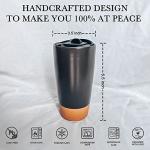 Mora Double Wall Ceramic Coffee Travel Mug with Lid, 14 oz, Portable, Microwave, Dishwasher Safe, Insulated Reusable Tall Cup, Splash Resistant Lid - To Go Tumbler for Car Cup Holder, Nightwaves