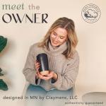 Mora Double Wall Ceramic Coffee Travel Mug with Lid, 14 oz, Portable, Microwave, Dishwasher Safe, Insulated Reusable Tall Cup, Splash Resistant Lid - To Go Tumbler for Car Cup Holder, Nightwaves