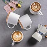 GBHOME Ceramic Coffee Mugs Set of 2, 16oz Handmade Ceramic Coffee Mugs Set with Terracotta Underside for Latte/Tea/Beer/Hot Cocoa, Dishwasher & Microwave Safe