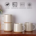 GBHOME Ceramic Coffee Mugs Set of 2, 16oz Handmade Ceramic Coffee Mugs Set with Terracotta Underside for Latte/Tea/Beer/Hot Cocoa, Dishwasher & Microwave Safe