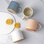 GBHOME Ceramic Coffee Mugs Set of 2, 16oz Handmade Ceramic Coffee Mugs Set with Terracotta Underside for Latte/Tea/Beer/Hot Cocoa, Dishwasher & Microwave Safe