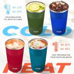 KETIEE Travel Coffee Mug 12oz: Insulated Coffee Cup with Leakproof Lid, Coffee Tumbler, Reusable Coffee Cups with Seal Lid, Vacuum Stainless Steel Coffee Mug to Go for Hot/Ice Coffee Tea (Blue)