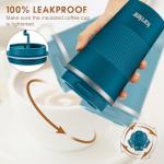 KETIEE Travel Coffee Mug 12oz: Insulated Coffee Cup with Leakproof Lid, Coffee Tumbler, Reusable Coffee Cups with Seal Lid, Vacuum Stainless Steel Coffee Mug to Go for Hot/Ice Coffee Tea (Blue)