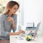 AISVELDY Flower Tea Cup,Butterfly Rose Clear Glass Fancy Coffee Mug with Spoon,Gift Box for Her Mom Wife Grandma Girls Women Christmas Birthday Present Idea for Juice,Hot And Cold Drinks Use