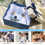 AISVELDY Flower Tea Cup,Butterfly Rose Clear Glass Fancy Coffee Mug with Spoon,Gift Box for Her Mom Wife Grandma Girls Women Christmas Birthday Present Idea for Juice,Hot And Cold Drinks Use