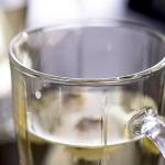 binsakao Turkish Tea Cups Set of 6, Classic Clear Cut 9.6 Oz Footed Glass Tea Cups with Handles, Etched Design