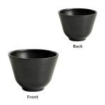 SECHUDO Chinese Small Tea Cups, Anti Scalding and Durable Stainless Steel Teacups with no Handles, Lightweight Tea Cups for Adults, 2oz Tea Cups - Set of 4Pcs(2oz Black Pattern)