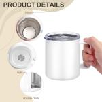 YOUKE OLA 16 Pack Stainless Steel Insulated Coffee Mug Bulk with Handle & Lids, 12oz Vacuum Insulated Double Wall Travel Mug for Hot and Cold Drinks Home Office Car, 16 Colors