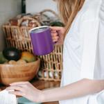 YOUKE OLA 16 Pack Stainless Steel Insulated Coffee Mug Bulk with Handle & Lids, 12oz Vacuum Insulated Double Wall Travel Mug for Hot and Cold Drinks Home Office Car, 16 Colors