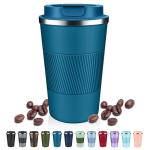 DUBUXW Insulated Coffee Tumblers with Flip Lid 12oz / 17oz, Stainless Steel Travel Coffee Mug Leak Proof, Vacuum Insulated Coffee Mug Reusable Cup, Keeps Cold and Hot for Coffee Tea