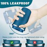 DUBUXW Insulated Coffee Tumblers with Flip Lid 12oz / 17oz, Stainless Steel Travel Coffee Mug Leak Proof, Vacuum Insulated Coffee Mug Reusable Cup, Keeps Cold and Hot for Coffee Tea