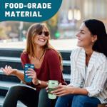 DUBUXW Insulated Coffee Tumblers with Flip Lid 12oz / 17oz, Stainless Steel Travel Coffee Mug Leak Proof, Vacuum Insulated Coffee Mug Reusable Cup, Keeps Cold and Hot for Coffee Tea