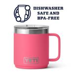 YETI Rambler 10 oz Stackable Mug, Vacuum Insulated, Stainless Steel with MagSlider Lid, Tropical Pink