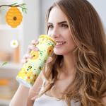 Funnymoom 2 Pack Bee Themed Party Gifts Set Skinny Tumbler 20 oz Travel Coffee Mug Socks Novelty Cute Animals, Honey Christmas Birthday for Lovers Party