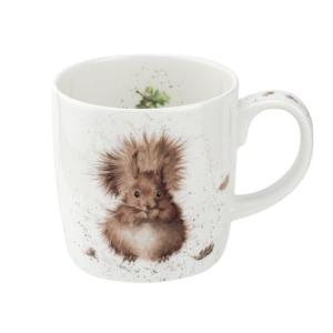 Royal Worcester Wrendale Designs 14 oz Mug, Treetop Redhead - Fine Bone China with Squirrel Motif - Woodland Themed Tea Mug for Cozy Cottagecore Homes - Safe Ceramic Drinkware for Daily Use