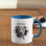 Great Customized Pit Bull Dog Walking Coffee Mugs, Custom Animal Themed Travel Cup Present 11oz 15oz, Awesome Personalized Name On Pit Bull Dog Keepsake Tea Cup Gift For Child