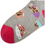 K. Bell Women's Playful Animals Novelty Casual Crew Socks, Hedgehog Teacups (Grey), Shoe Size: 4-10
