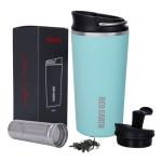 GiNT 17oz Travel Tea Mug with Infuser and Two Lid. Vacuum Insulated 316 Stainless Steel Travel Coffee Mug. Dishwasher Safe Tea Cup with Tea Strainer for Hot and Cold Brew Coffee or Tea(Green)