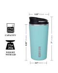 GiNT 17oz Travel Tea Mug with Infuser and Two Lid. Vacuum Insulated 316 Stainless Steel Travel Coffee Mug. Dishwasher Safe Tea Cup with Tea Strainer for Hot and Cold Brew Coffee or Tea(Green)