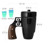 VIREESR Novelty Coffee Mugs for Men, Ceramic Funny Gun Cup, Revolver Mugs, Birthday Gifts for Father, Black Cool Unique Coffee Mug for Men, Fathers Day Dad Gifts(16 oz BLACK)