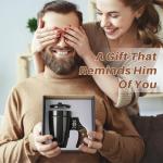 VIREESR Novelty Coffee Mugs for Men, Ceramic Funny Gun Cup, Revolver Mugs, Birthday Gifts for Father, Black Cool Unique Coffee Mug for Men, Fathers Day Dad Gifts(16 oz BLACK)