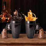 VIREESR Novelty Coffee Mugs for Men, Ceramic Funny Gun Cup, Revolver Mugs, Birthday Gifts for Father, Black Cool Unique Coffee Mug for Men, Fathers Day Dad Gifts(16 oz BLACK)