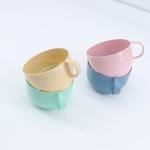 Leadigol Wheat Straw Milk Cup,Unbreakable Tableware Reusable Water Mug Simple Breakfast Drinking Cup Camping Tea Beverage Mug Coffee Mug Bathroom Cups