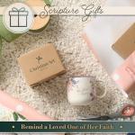 Christian Art Gifts Large Inspirational Ceramic Coffee & Tea Mug for Women: Be Still & Know Encouraging Bible Verse Psalm, Cute Novelty Non-toxic Sturdy Beverage Cup, White/Pink/Blue Floral, 14 oz.