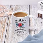 DQG CVT Best Nanny Gift - Thank You for Being My Nanny Funny Coffee Mug - Floral Flowers Design - Gifts For Nanny - Cool Unique Birthday Christmas Gift Ideas for Her - Fun Novelty Tea Cup 11oz White