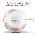 MFoffice Autumn Forest Animal Mug - 20 oz Bone China Coffee Mug with Fox, Squirrel & Duck, Cozy Fall Gift for Nature Lovers and Friends, Designed in England by Harvest Green Studio